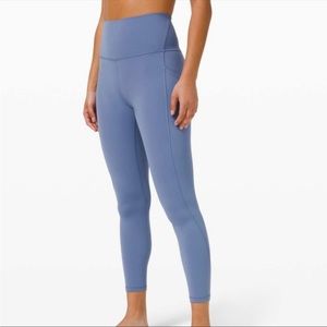 Lululemon Align High Rise 25” with pockets Water Drop Blue size 4